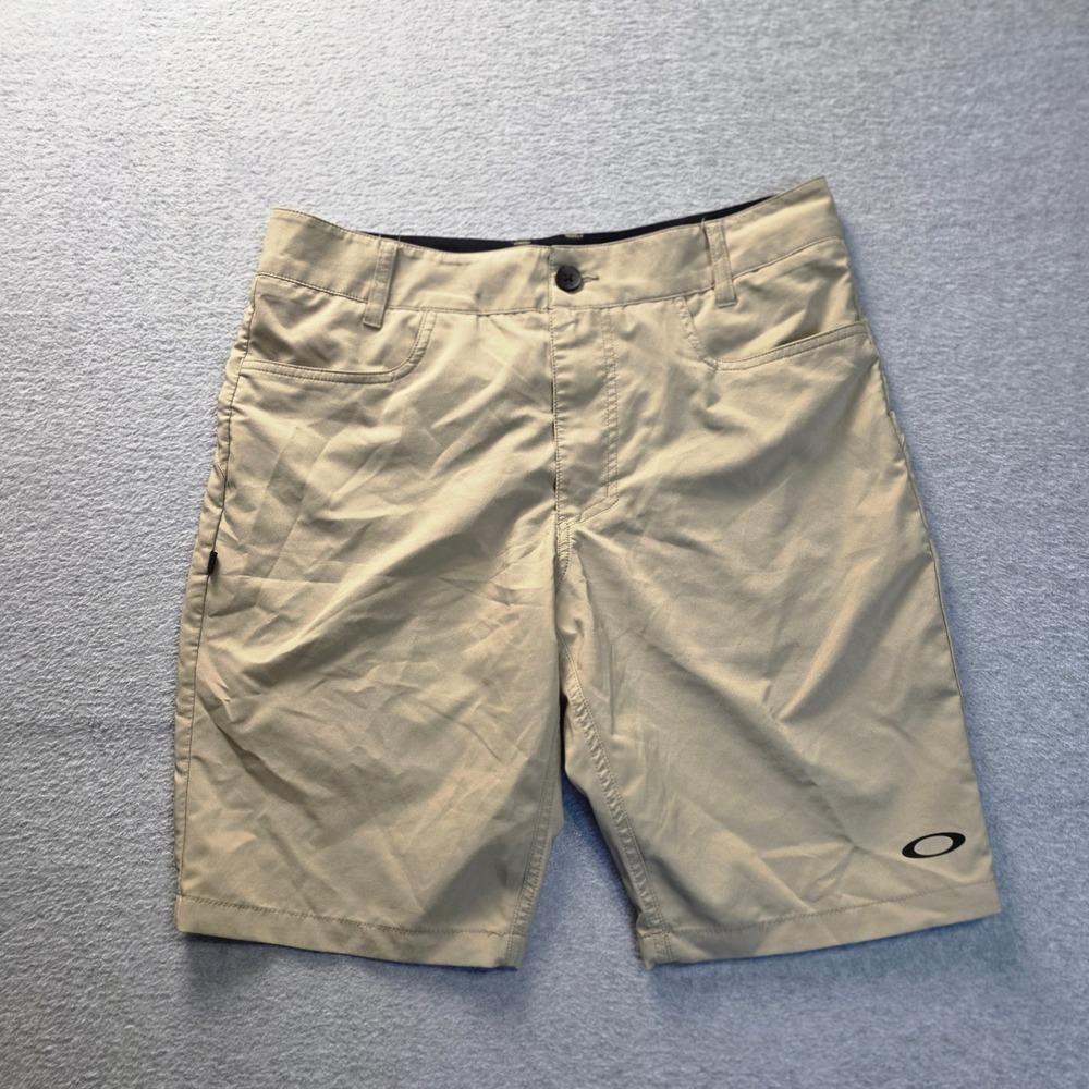 Oakley‎ Mens Regular Fit Hybrid Walk Shorts Tan Khaki Size 32 Casual Chino Golf
